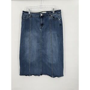 Est. 1946 Cato Denim Skirt Womens 16 Midi Modest Farm Prairie Hippie Rustic